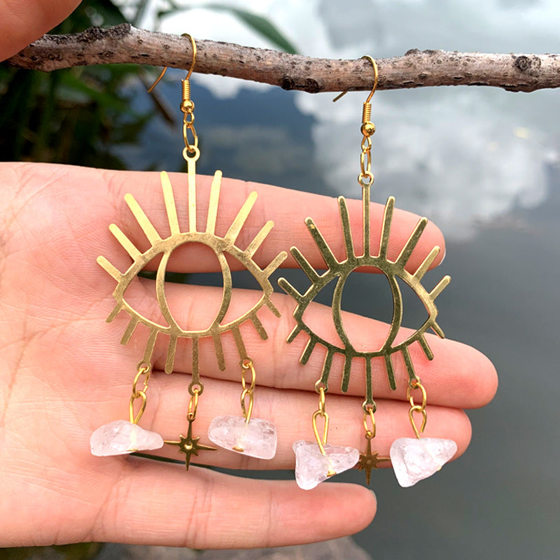 Pendientes de aleación de lágrimas del ojo del diablo al por mayor